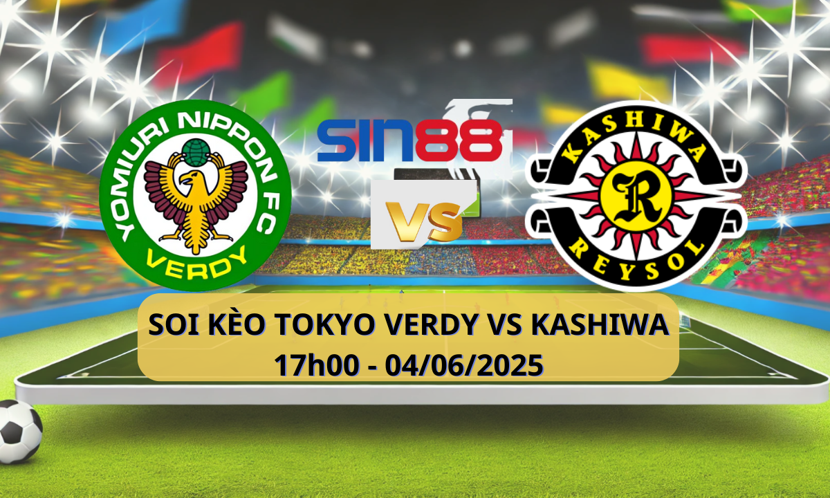 Banner quảng cáo trận đấu giữa Verdy và Kashiwa